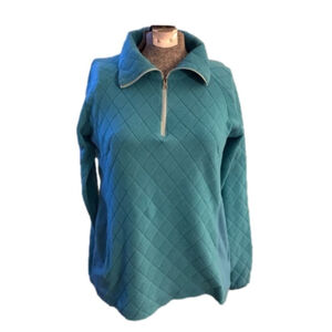Columbia turquoise pull over sweater size small